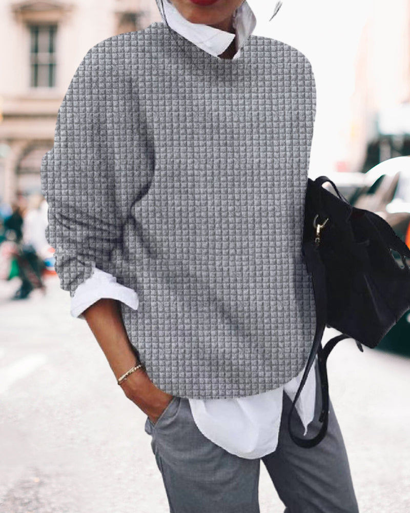 Sweat-shirt col rond confortable style décontracté