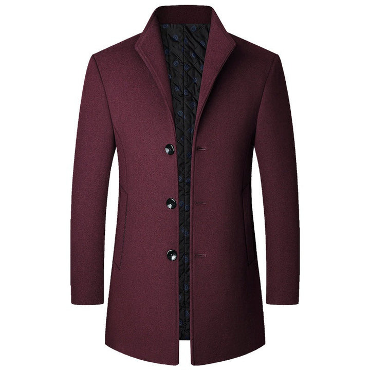 Élégant manteau long en laine pour homme