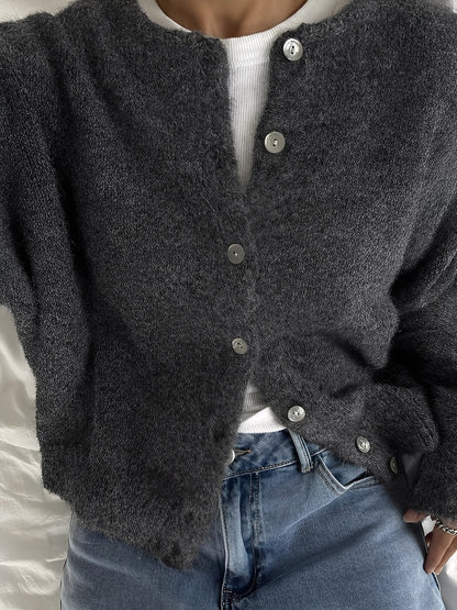 Manteau en laine vintage pour femme, classique, à boutons