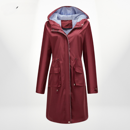 Manteau d'hiver femme mi-long élégant à capuche