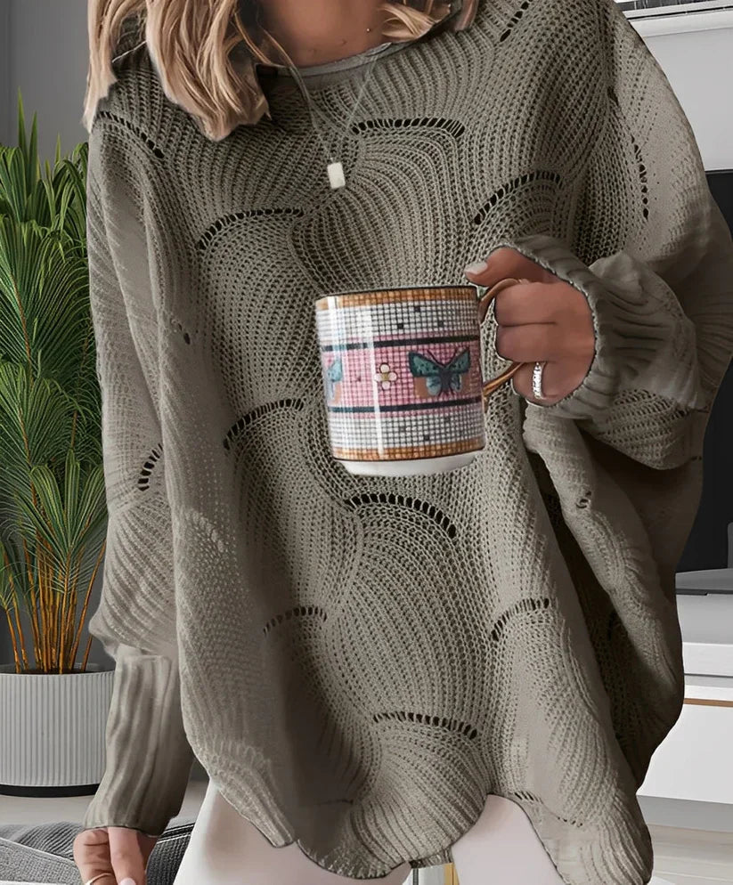 Pull stylé à col en V pour femme