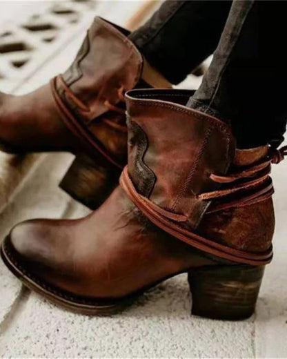 Bottes western stylées look vintage