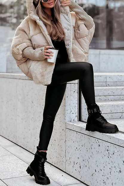 Manteau d'hiver femme élégant, coloré et chaud