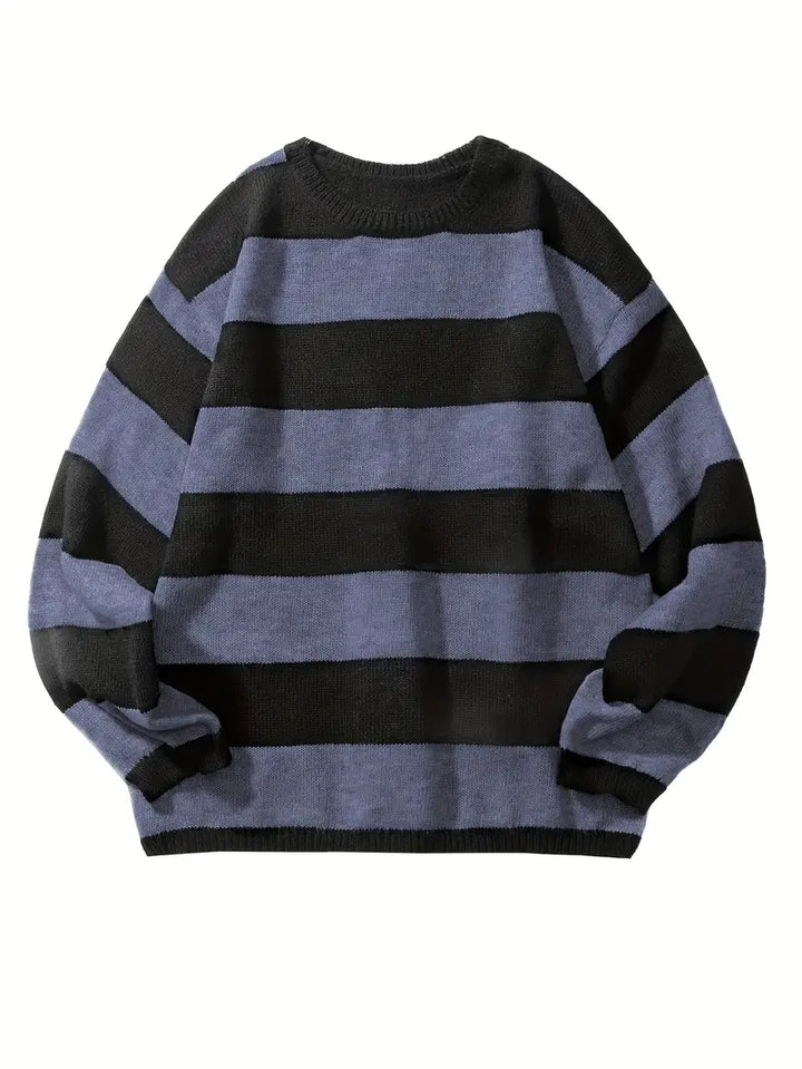Pull pour homme style rétro à rayures