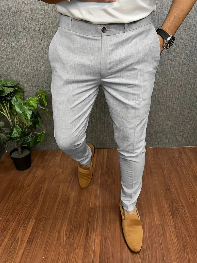 Pantalon de costume semi-formel pour homme, élégant