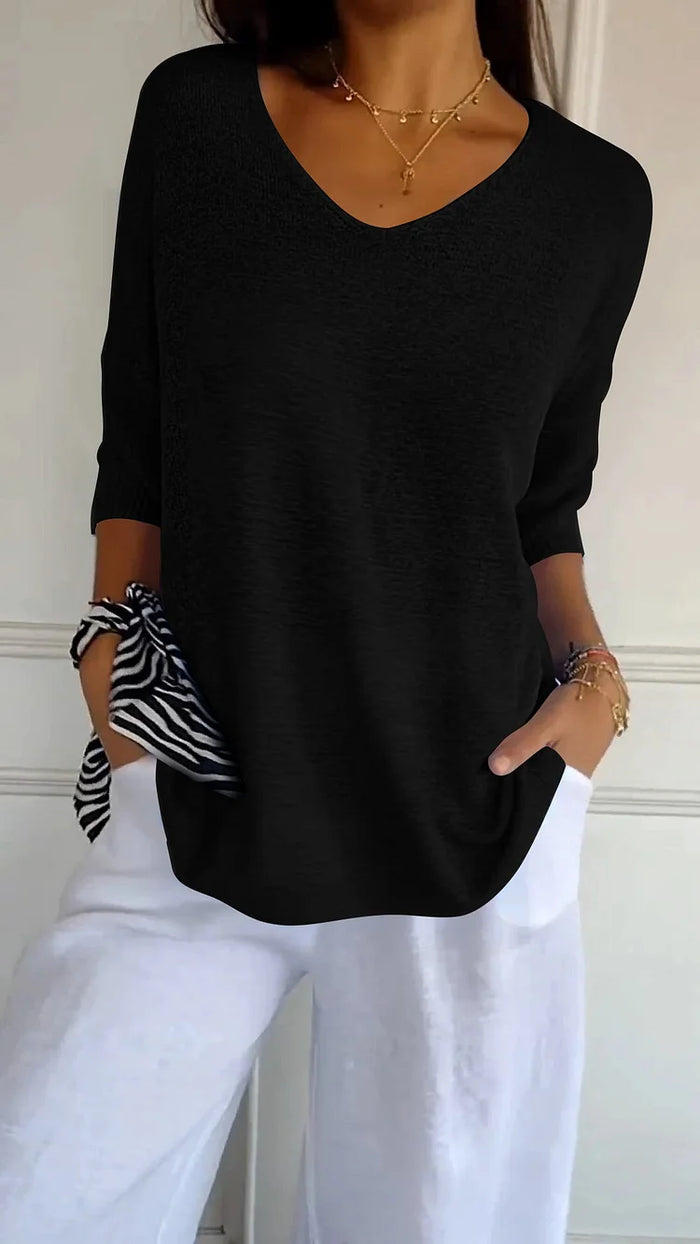Débardeur Femme Tricot Col V Confortable Élégant