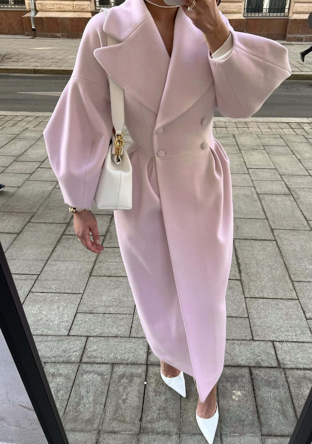 Manteau élégant pour femme Manches longues Style hivernal