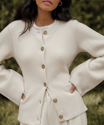 Gilet doux pour femmes avec boutons