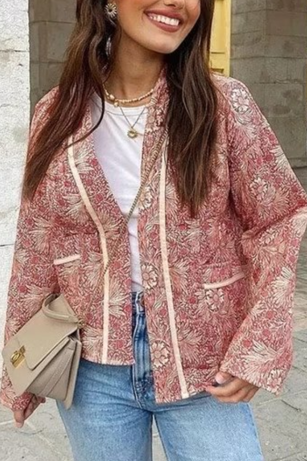 Cardigan femme tendance, veste en coton ample, col en V