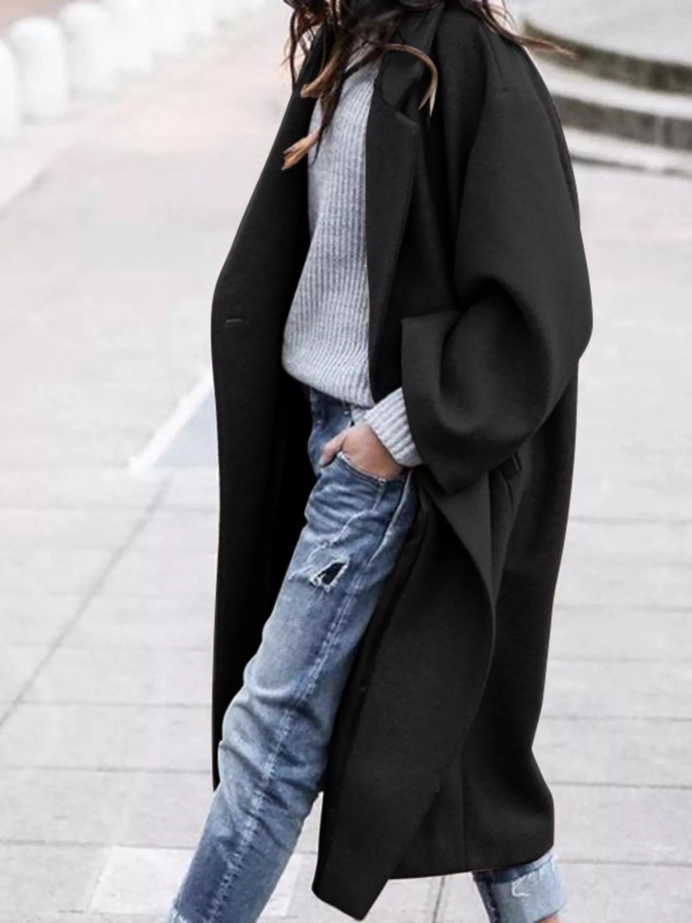 Manteau d'hiver long oversize pour femme