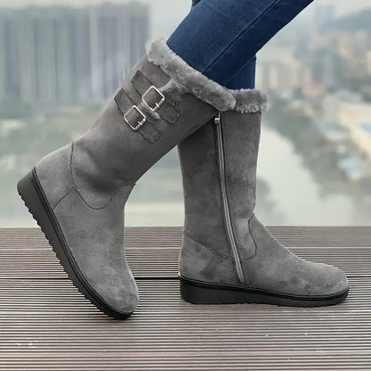 Bottes d'hiver chaudes effet velours