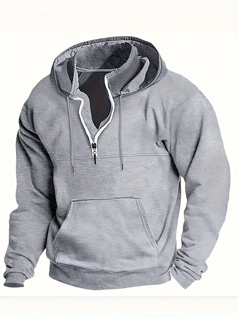 Pull homme décontracté à quart de zip
