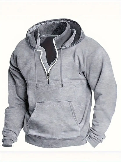 Pull homme décontracté à quart de zip