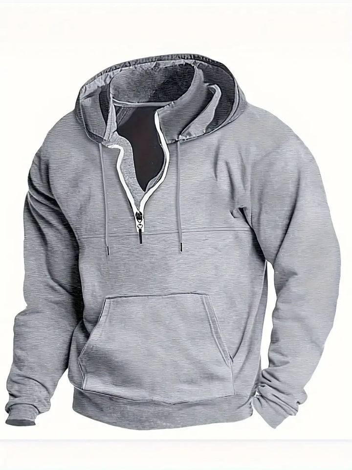 Pull homme décontracté à quart de zip
