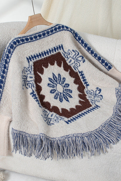 Boho Chic Pullover Quasten-Detail - IdealeKleiden