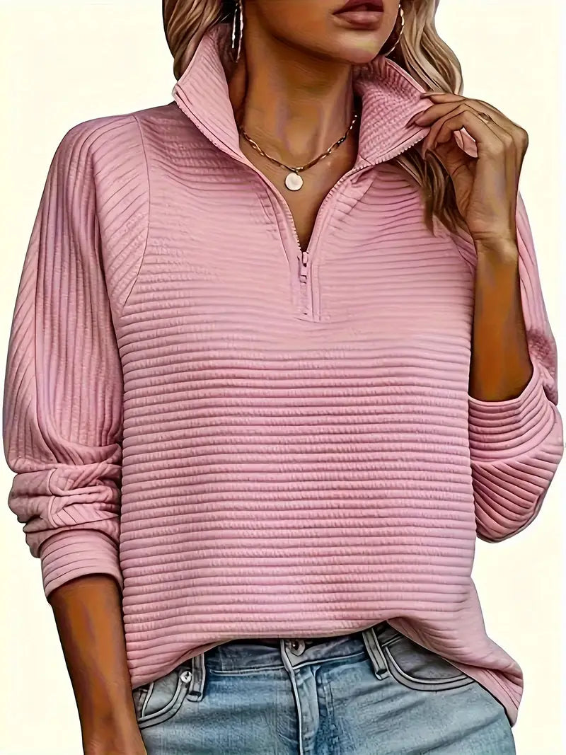 Vêtements modernes pour femmes | Pull doux avec fermeture éclair