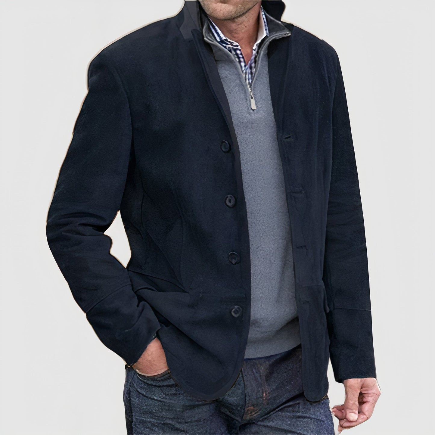 Blouson en cuir vintage pour homme