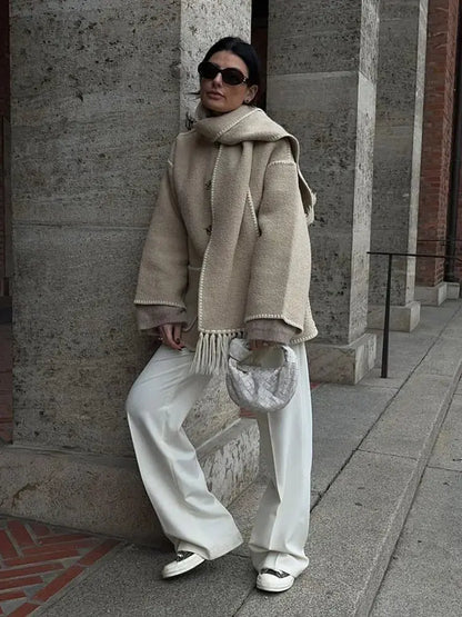 Veste élégante pour femme style col châle