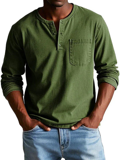 T-shirt homme manches longues style décontracté