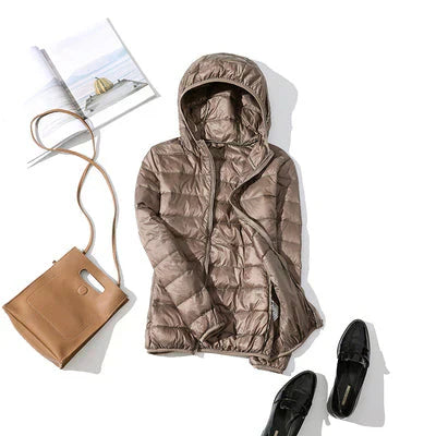 Veste d'automne Parka d'hiver chaude rembourrée à capuche