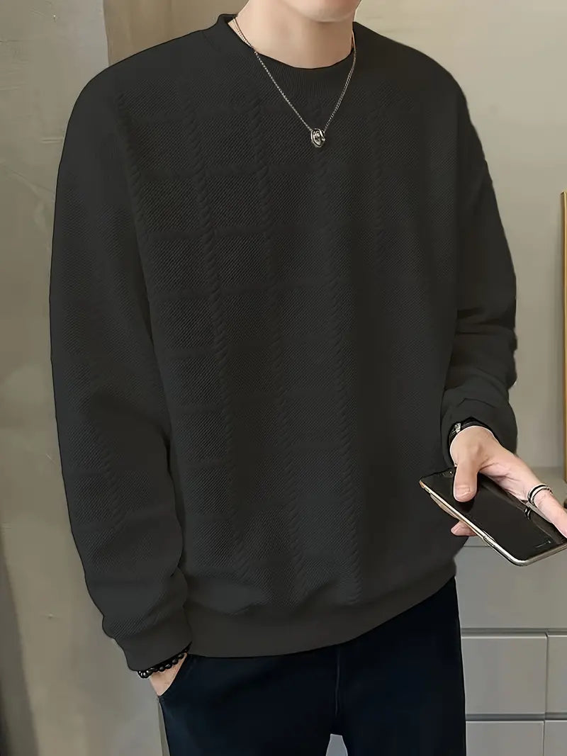 Pull en maille gaufrée tendance pour homme