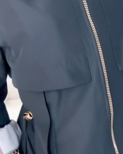 Wasserdichte Trenchcoat Damen Kapuze - IdealeKleiden