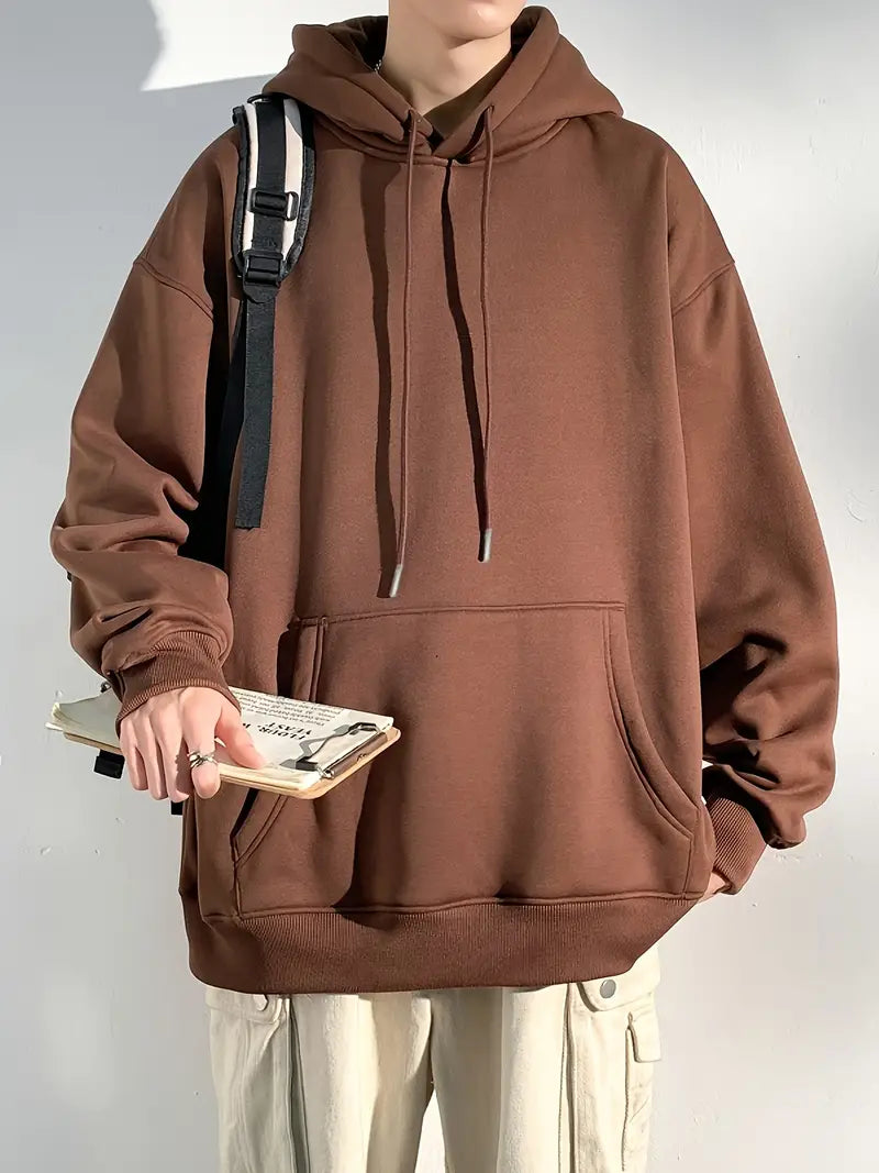 Sweat-shirt à capuche homme simple décontracté