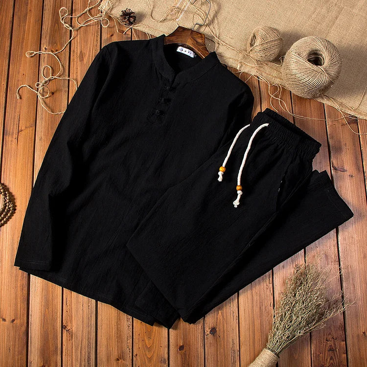 Ensemble Confort : Chemise manches longues et pantalon élastique
