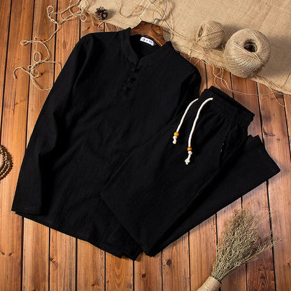Ensemble Confort : Chemise manches longues et pantalon élastique
