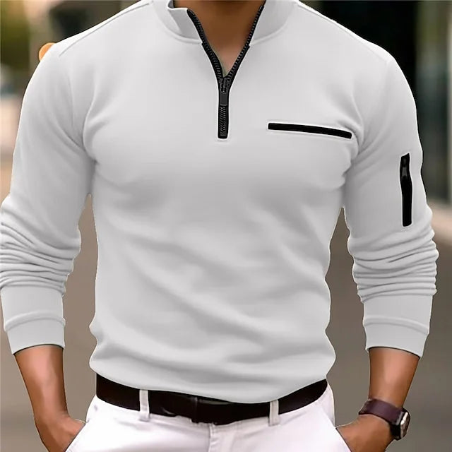 Polo élégant pour homme avec col montant