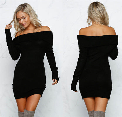 Robe Femme Épaules Dénudées Élégante Coupe Ajustée