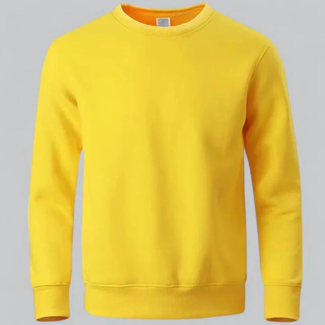 Sweat-shirt homme col rond manches longues décontracté