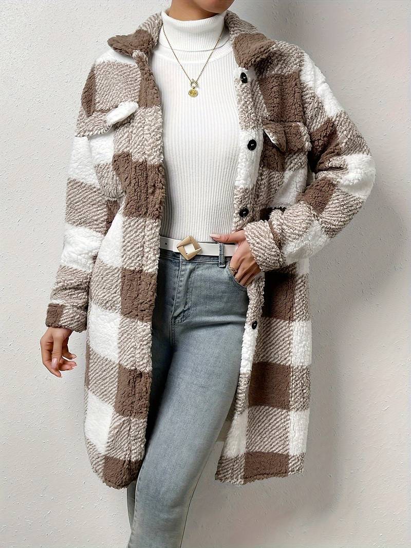 Manteau élégant pour femme, manches longues, hiver