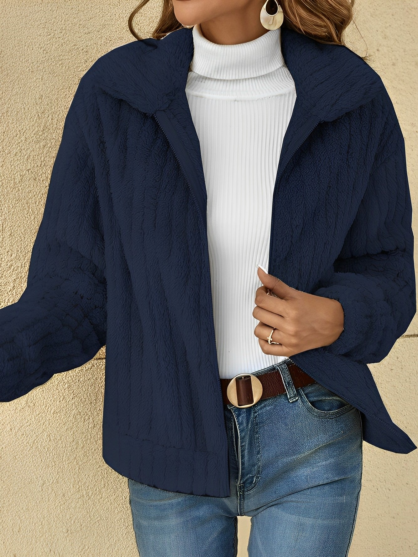 Veste zippée Femme Coupe Relax