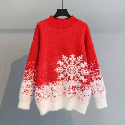Pull de Noël élégant pour femmes - Motif tricoté
