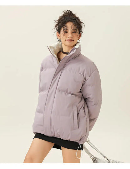 Veste d'hiver sympa col montant chaud coton
