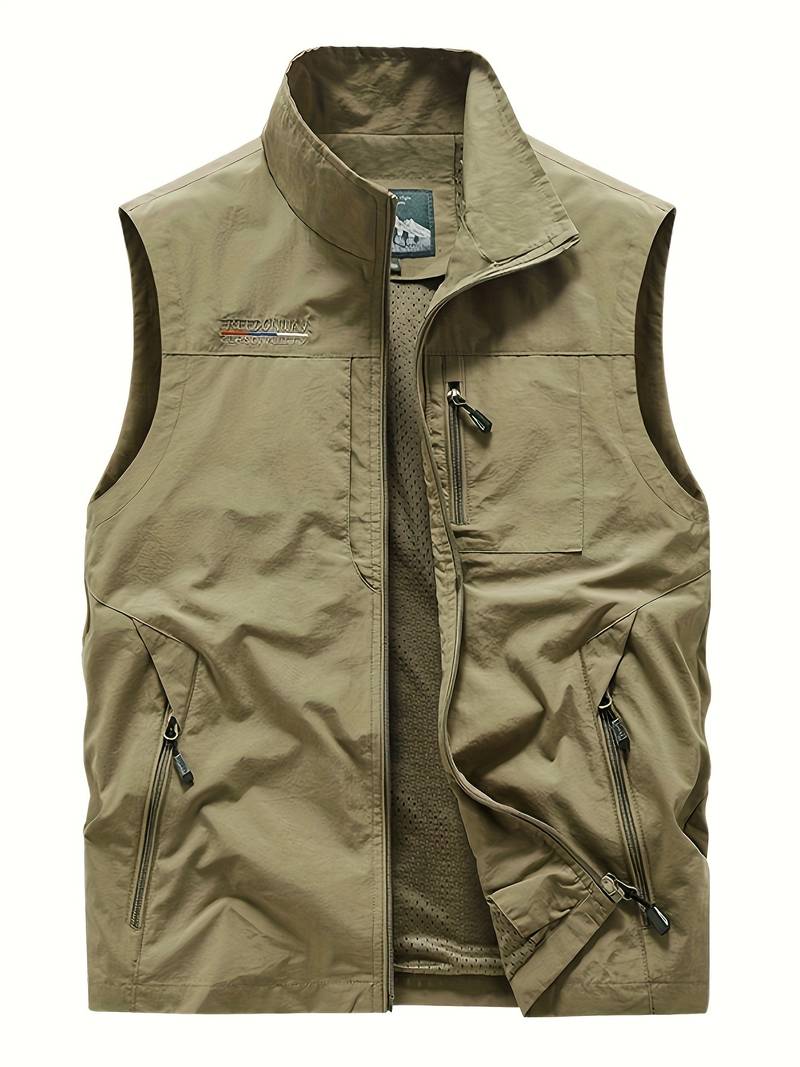 Gilets cargo pour hommes Poches zippées Outdoor