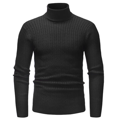 Pull Homme Col Roulé Tricot Motif
