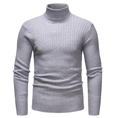 Pull Homme Col Roulé Tricot Motif