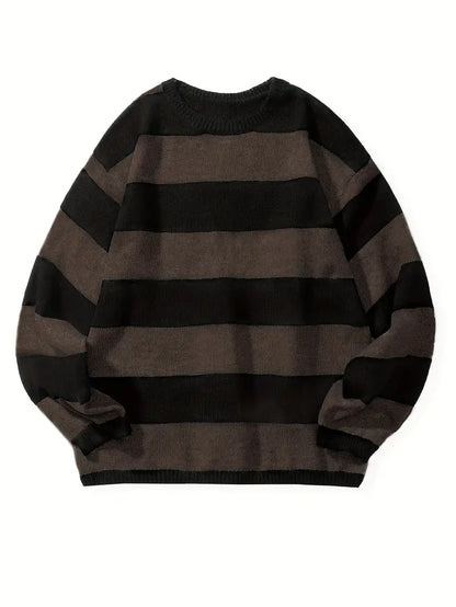 Pull pour homme style rétro à rayures