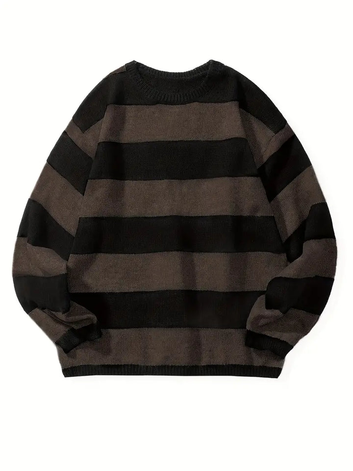 Pull pour homme style rétro à rayures