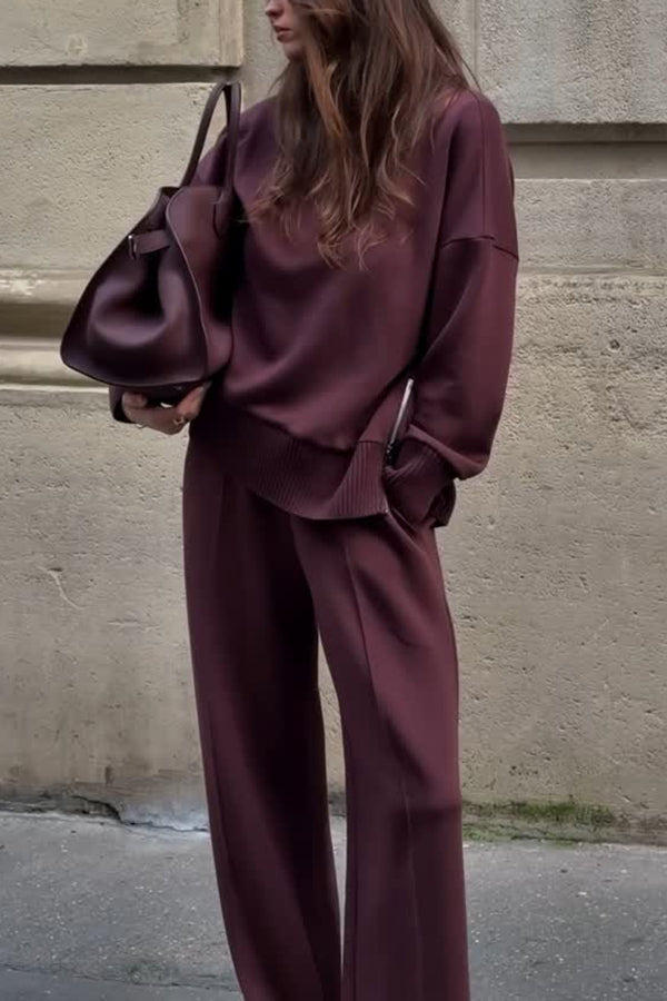 Ensemble de survêtement confortable pour femme : sweatshirt et pantalon