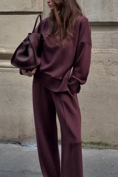 Ensemble de survêtement confortable pour femme : sweatshirt et pantalon