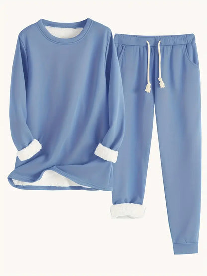 Damen Bequemes Winter-Pyjama-Set - IdealeKleiden