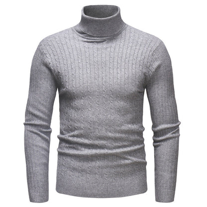 Pull Homme Col Roulé Tricot Motif