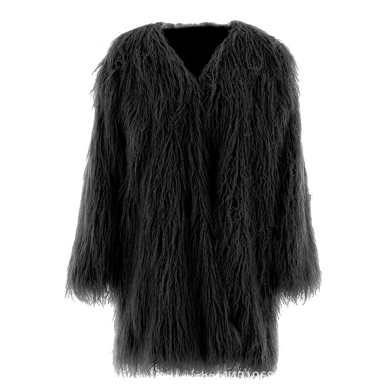 Manteau d'hiver femme doux moelleux long