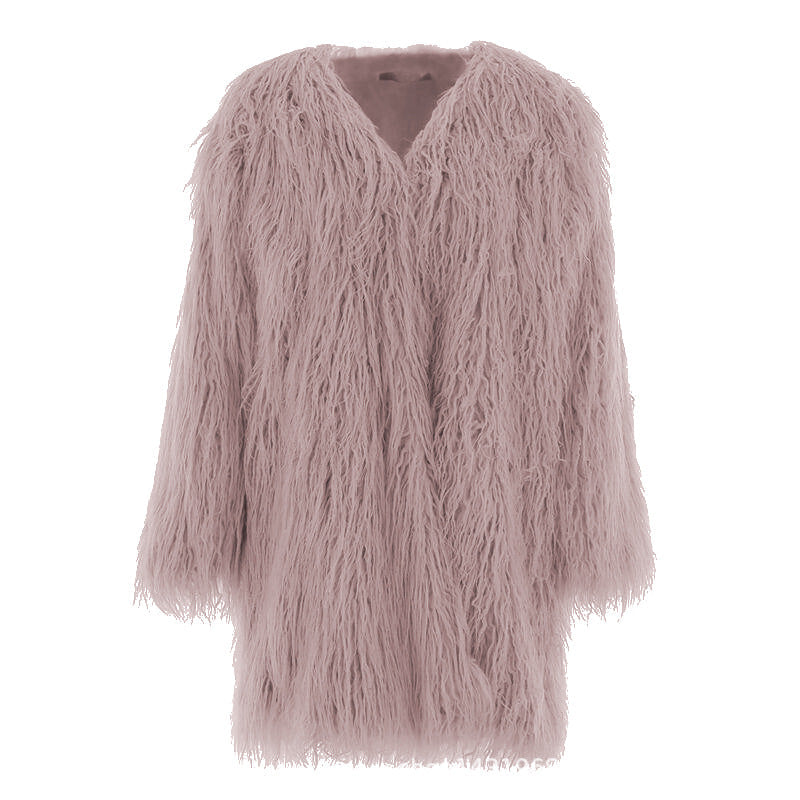 Manteau d'hiver femme doux moelleux long