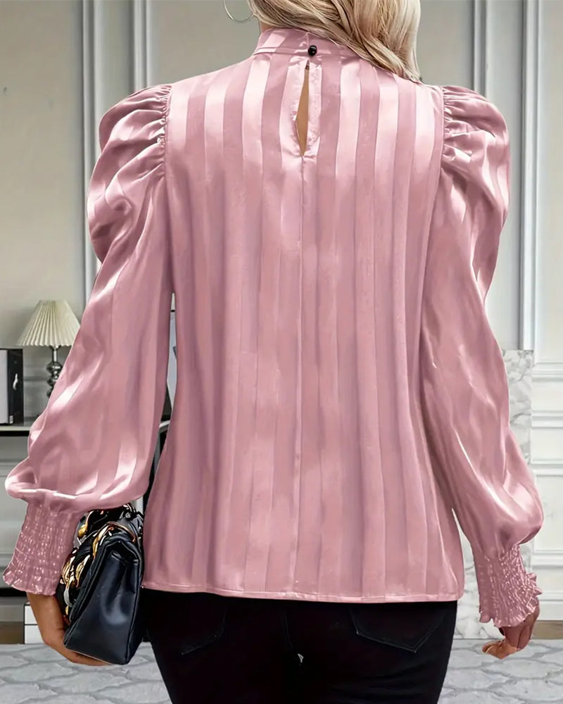 Stilvolle Bluse Mit Puffärmeln Frauen - IdealeKleiden