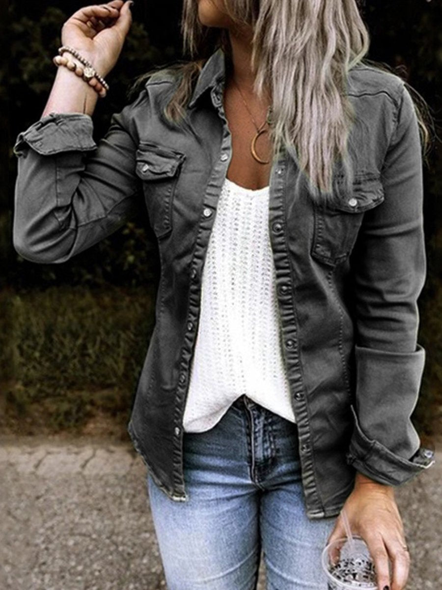 Veste en jean vintage pour femmes tendance