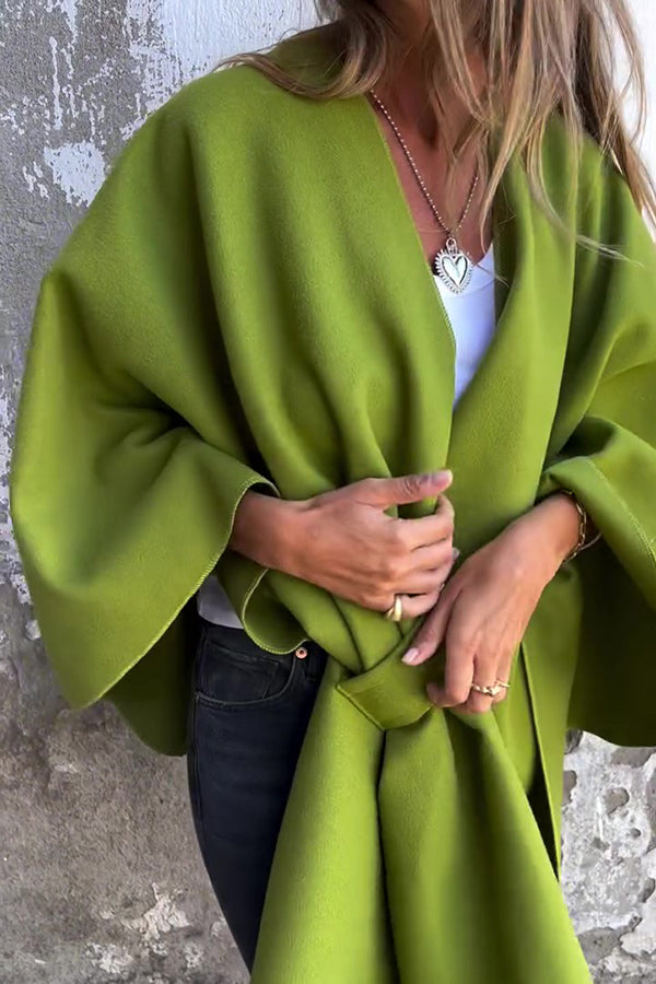 Veste élégante pour femme col en V coupe cape